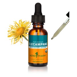 Herb Pharm Certified Organic Elecampane Liquid Extract for Respiratory System Support - 1 Ounce (DELECA01)