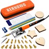Pyrography Soldering Iron Set, 76-Piece Burning Tool with Adjustable Temperature
