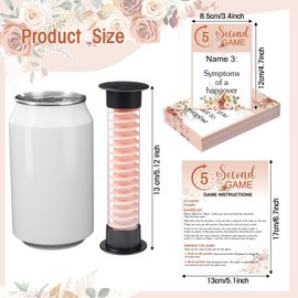 Blosssound Wedding Party 5 Second Game 101 Cards and 5 Second Hourglass Bridal Shower Game Cards Simple Questions for Wedding Engagement Bachelorette Party Activities Supplies