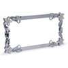Cruiser Accessories 19130 Daisy License Plate Frame, Chrome/Painted