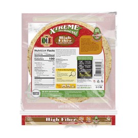 Olé Xtreme Wellness® High Fiber | 10" Size Flour Tortillas |Carb Friendly |Keto Certified | 15 oz.| 6 Count (Pack of 4)