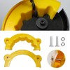 Drill Bit Sharpener Attachment Set, 2 Pack, Yellow Plastic, Multiple