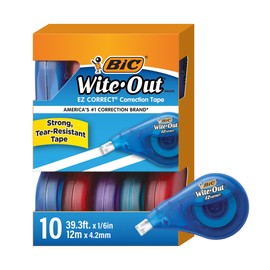 BIC BIC(R) Wite-Out(R) Correction Tape, 471 3/5in., Pack Of 10, BICWOTAP10
