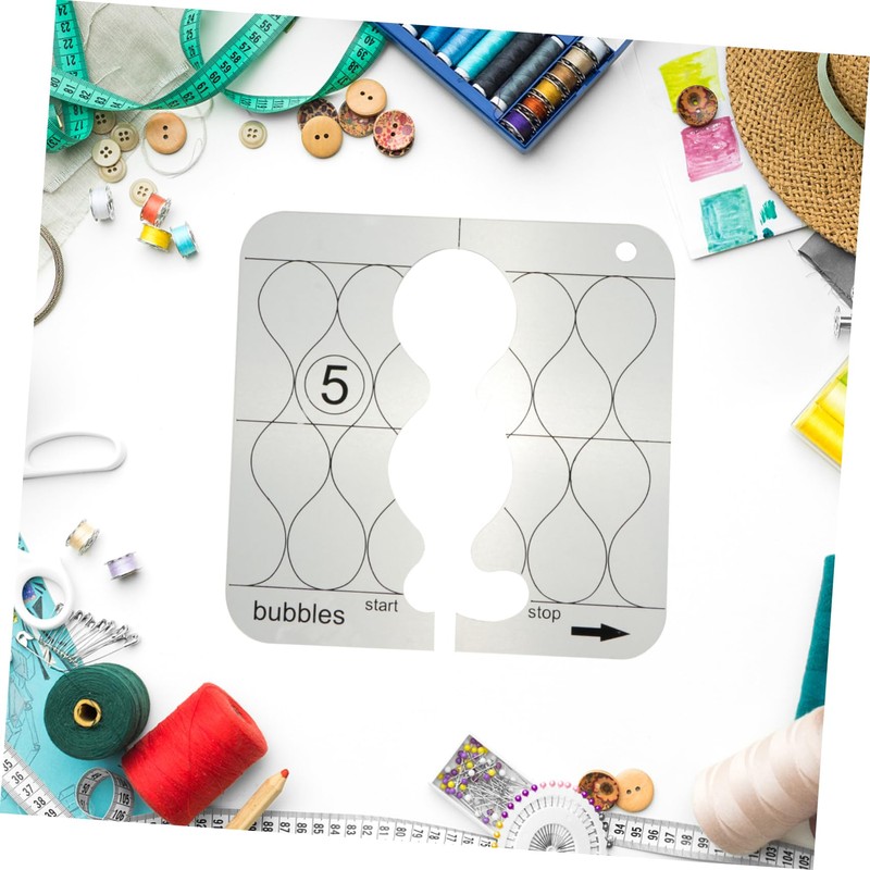 OSALADI 1pc Hollow Design Acrylic Patchwork Ruler Multi Functional Sewing