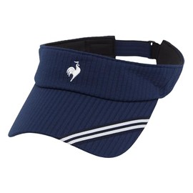 Coq Sportif LN5FCP23L Women's Sun Visor, Tennis, Partial Antibacterial, Deodorizing, Partial Sweat Absorbent, Quick Drying, Tape, Simple, NV00 (LN5FCP23L), Free size
