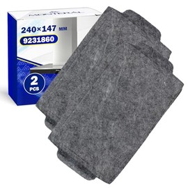 2 Pieces Activated Carbon Cooker Hood Filter for Kitchen 240x18x147 mm with Original Code 9231860 for Miele DKF19-1 - MONTERAL