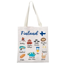 MEIKIUP Finland Travel Gift Finland Travelling Culture Themed Tote Bag Helsinki Cathedral Finland Tote Bag (CA Finland Tote Bag)