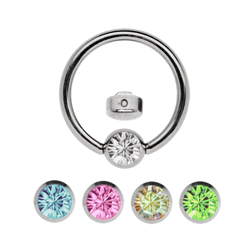 Titanium Piercing Lip Band Set, Ring in 1.2 mm with