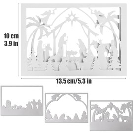 3 Set Nativity Scene Cutting Dies Christmas Die Cuts for Christmas Card Making DIY Scrapbooking Craft Paper Cards Photo Album Christmas Gifts Decor