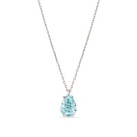 Einzelstück Necklace with drop crystal pendant, 925 sterling silver, rose gold, gold, Crystal