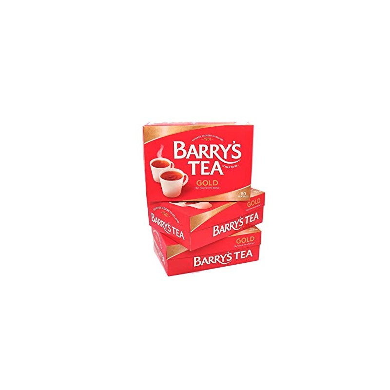 Barry's Tea Gold Blend 80 Teabags (3 Pack), Fresh from