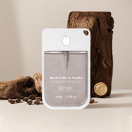 Coffee & Vanilla Body Mist 45ml – Long-Lasting Coffee & Sweet Vanilla Scent, Versatile for Daily Wear, All Occasions & Moods – Compact Elegant Bottle