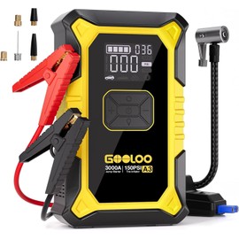 GOOLOO A3 Jump Starter with Air Compressor 3000A Portable Car Battery Booster