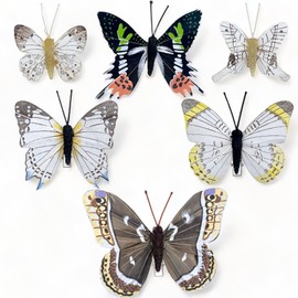 MIK funshopping Colourful Butterfly Clip (Set of 6 Mixed Colours #1)