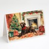Caroline's Treasures DAC2695GCA7P Labrador Retriever Cozy Christmas Greeting Cards Pack