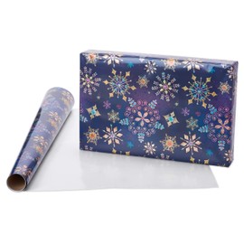 Papyrus Wrapping Paper Rolls for Christmas, Hanukkah, and All Holidays, Snowflakes Print and Metallic Silver (3 Rolls, 62.5 sq. ft.)
