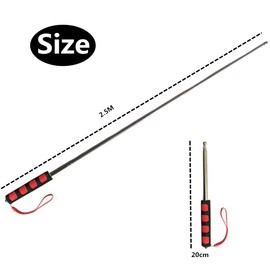 CuiCanfla Handheld Flagpole with Clips, 2.5 m Extendable Flag Pole for Camping, Travel, Excursions, Competitions, Teachers, Travel Guide, for Classroom, Tourist Guide, Flag Banner