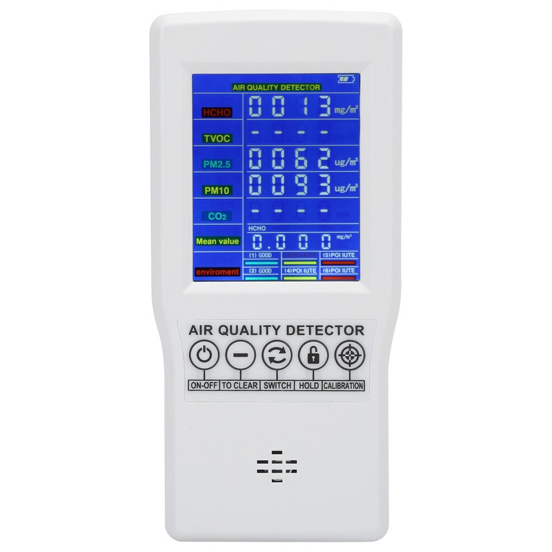 Precise Carbon Dioxide Detector PM2.5 PM10 CO2 Formaldehyde Digital Monitor