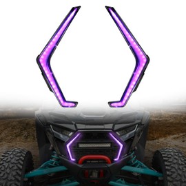 SLORIMOD LED Grille Accent Fang Lights for Polaris RZR PRO XP/PRO R/PRO S 2025, Waterproof Purple Running Lights & Signature Lamps, Replace #2417278, 2417279(2PCS, Plug & Play)