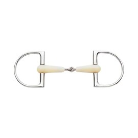 Happy Mouth Mullen Pro King Dee Jointed Mouth Bit - Apple Scented Durable Stainless Steel Rings Soft Polymer Mouthpiece Horse Riding Bit, 5.75