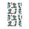ilka parey Bicycle Sticker Dinos Dinosaurs Rubons Rub on DIY