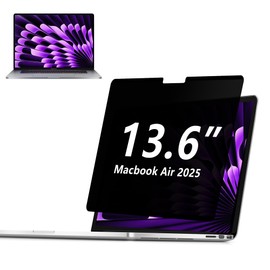 Adeway Privacy Screen for MacBook Air 13.6 Inch (2022–2025, A2681 A3113, A3240), Anti-spy, Magnetic Attachment with Nano Adhesive, Blue Light Reduction & Anti-Glare, Ideal for Office and Travel Use