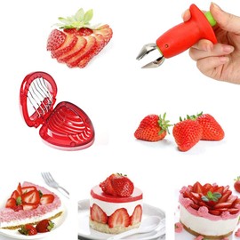 Huyiwei Yfox Strawberry Handle Remover, Strawberry Cutter, Strawberry Handle Remover, Used for Cutting Strawberry Stems and the Strawberry Cutter divides the strawberry