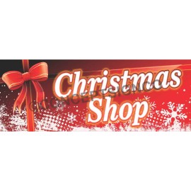 Concept Signs & Graphics 3'x8' CHRISTMAS SHOP BANNER Signs LARGE Merry Holidays Seasons Sales Santa Gifts