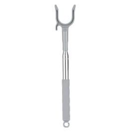 rod lifting rod hanging rod adjustable closet extender pole telescopic coat hanger suit hanger laundry rod extension closet hook pole top shelf ceiling indoor outdoor (grey)