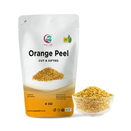 Dried Orange Peel 4 oz | Rich Citrus Aroma and Flavour | Small Granules | Perfect for Tea, Cookies, Rye breads, Seasoning & more | by Yogi's Gift®
