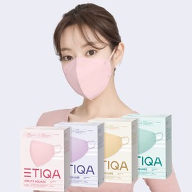 Etica Airlight Square Bird Beak Color Fashion Mask Large 10 Pieces, Peach Coral Peach Coral_1 Piece 1 Piece / 에티카 에어라이트 스퀘어 새부리형 칼라 패션 마스크 대형 10매입, 피치코랄피치코랄_1개1개