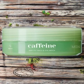 Missha Eye Patch Ingredients Eye Area Treatment Eye Patch Airy Fit Caffeine Depuffing Face and Eye Patch 1 60 pieces / 미샤 아이 패치 성분 눈가 트리트먼트 눈 패치 에어리핏 카페인 디퍼핑 페이스 앤 아이패치 1개 60개입