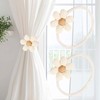 DEFIYEAR 2PCS Magnetic Curtain Tie Backs, Flower Shaped Curtain Binding