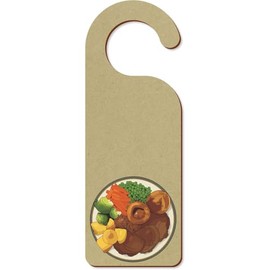 'Roast Dinner Plate' 200mm x 72mm Door Hanger/Sign (DH00042270)