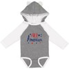 inktastic All American Long Sleeve Creeper 12 Months Granite &