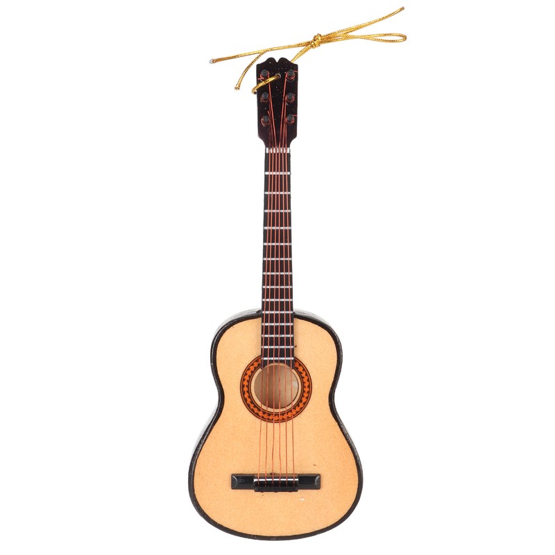 Guitar Ornament Resin Miniature Guitar Hanging Ornaments for Christmas Birthday