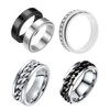 SHOWERORO 5pcs Titanium Steel Fidget Set Bead Band for Anxiety