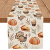 Thanksgiving Table Runner Turkey Pumpkin Table Runners Thankful Fall Kitchen