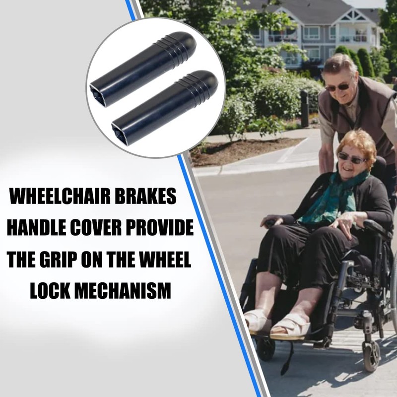 Wheelchair Brakes Handle Cover for 0.67" Flat Wheel Lock Grips