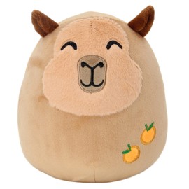 ROSIHA 7.8" Capybara Plush Toy,Cute Stuffed Animal with Orange on its Belly for Birthdays, Christmas and All Ages