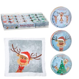 Annastore 6 x Magic Towel Reindeer Ole – Guest Towels – Magic Towels – Guest Towels – Children's Guest Towels – Hand Towels Children – Secret Santa Gift – Christmas Gift
