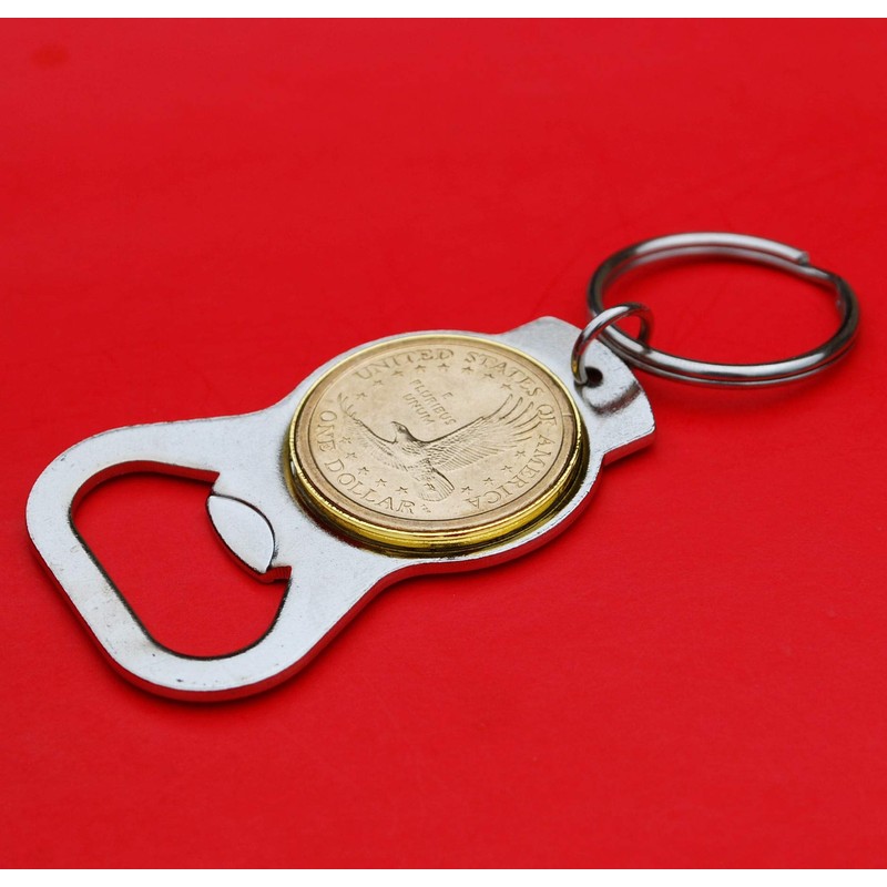 US 2000~2008 Sacagawea Dollar BU Unc Coin Silver Tone Key