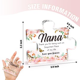 Nana Gifts, Nana Birthday Gift, Christmas or Mothers Day Gift for Nana, Puzzle Acrylic Plaque, Thoughtful Nana Gifts from Grandchildren - Nana Christmas Gifts