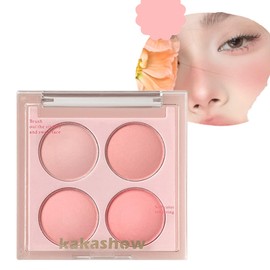 Lynlyulinger Blending Mood Blender Blending Mood Blender Palette Cheek Palette Warm & Cool Tone Matte Natural Maiden Chic Blusher Face Color 0.3 oz (8 g) (01 Strawberry, Red)