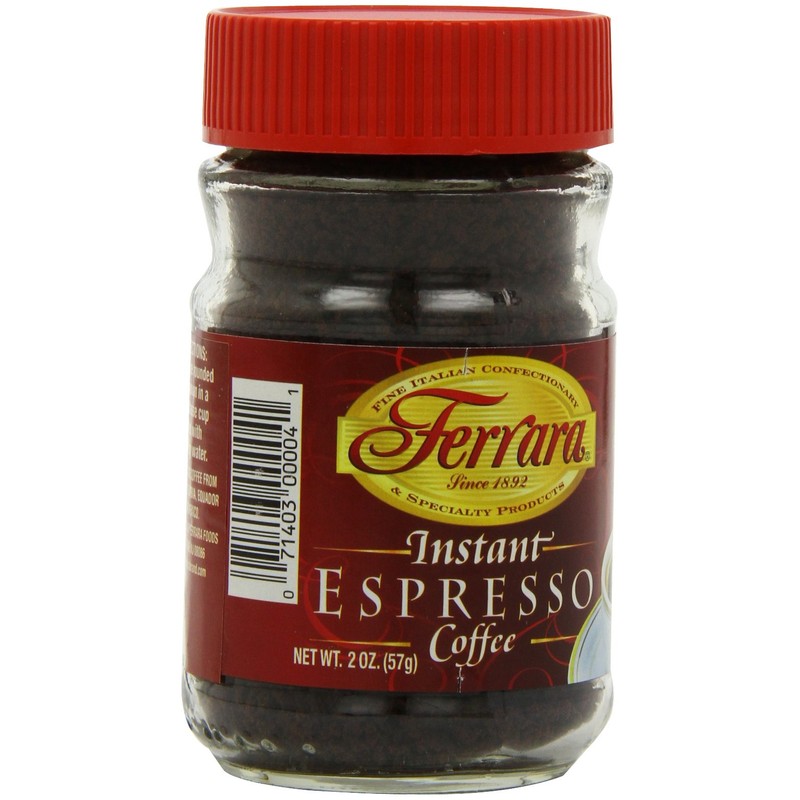 Ferrara Instant Espresso Coffee, 2-Ounce Glass Jars (Pack of 6)