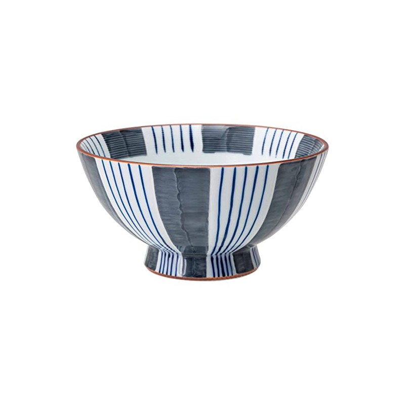 Nishiki Pottery Hasami Ware Matsuyoku Garden Rice Bowl, Extra Large,