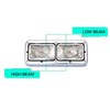 Headlight for PETERBILT 379, Driver and Passenger Side Headlights Headlamps