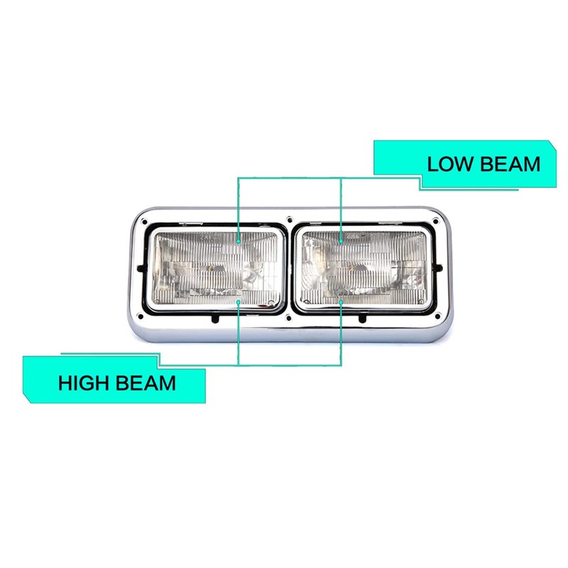 Headlight for PETERBILT 379, Driver and Passenger Side Headlights Headlamps