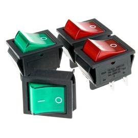 4X 16A 250V Wippschalter Einbauschalter Marquardt Rot und Grün