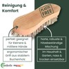 zederle Scrubbing Brushes with Ergonomic Beech Wood Handle (Pack of